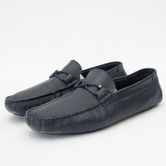 Ted Baker Ottro Blue Pebbled Leather Driver Loafers Shoes Size 10 - Picture 1 of 11